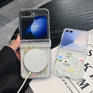 Cubierta rígida magnética seis patrones para Samsung Galaxy Z Flip7 FE Flip6 Flip5 Flip4 - Imagen 1 de 16