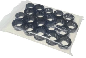 Tapas de conector de bus de cable protector de ojal negro 20 piezas - Imagen 1 de 5