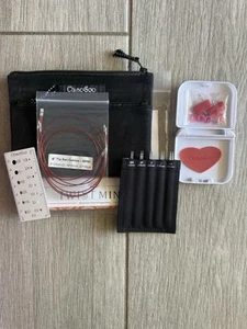 New 4” CHIAOGOO TWIST MINIS Red Lace Interchangeable Knitting Needles - Picture 1 of 4