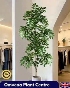 Große 120cm Kunstpflanze für Wohnzimmer Büro Schlafzimmer Deko ohne Topf - Bild 1 von 16