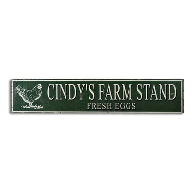 Custom Chicken Farm Fresh Eggs Sign -Rustic Hand Made Distressed Wood - Image 1 of 3