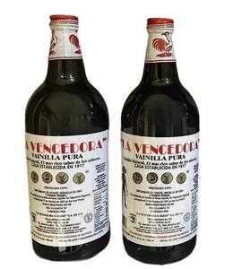 2 X La Vencedora Mexican Vanilla Glass Bottles 31oz Ea From Mexico - Picture 1 of 10