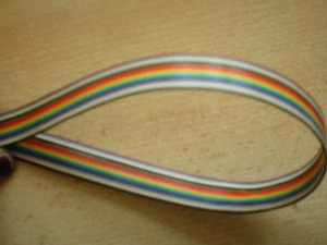 14 way Rainbow Ribbon Cable (multi colour) pitch 1.27mm sold in 3 metres HM33 - Picture 1 of 1