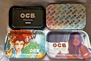 OCB Medium Metall Rolling Tray 11,5" x 7,5" (Asst. Styles) - US-Verkäufer - Bild 1 von 2