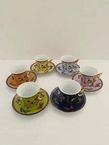 Yedi Porcelain Expresso Butterfly Vintage Expresso Cup and Saucer *Set of 6* - Picture 1 of 12