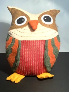 owl pillow/cushion home decor fabric art MINT - Picture 1 of 4