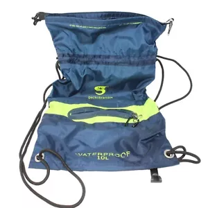 Geckobrands leichter 10L wasserdichter Rucksack marineblau grün Tasche Tragetasche - Bild 1 von 7