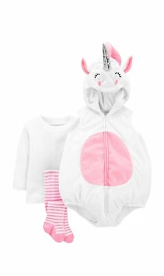 Carter's Baby Girl Little Unicorn Halloween Costume NWT Size 24 Month White/Pink - Image 1 of 2