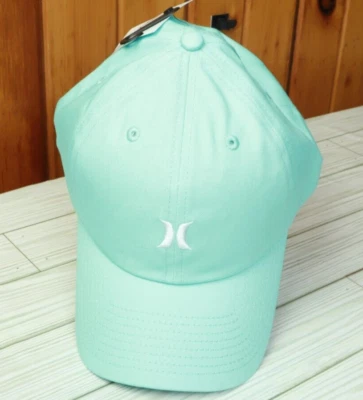 NUEVA GORRA HURLEY para mujer icónica ajustable Snapback azul aguamarina. ¡Súper lindo! Foto 1 de 4