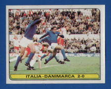 1981/82 PANINI FOOTBALLERS FIGURE N.292 ITALY-DENMARK 2-0 REC/REMOVED