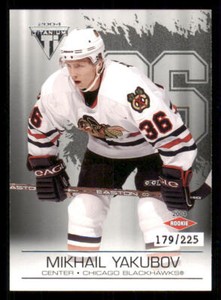 2003-04 Titanium Retail Jersey Number Parallels #110 Mikhail Yakubov /225