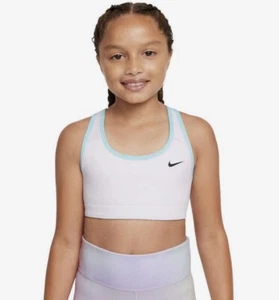 NWT Nike DJ6023 Kid Girls Dri-FIT Swoosh Reversible Sports Bra Small Blue/White - Picture 1 of 4