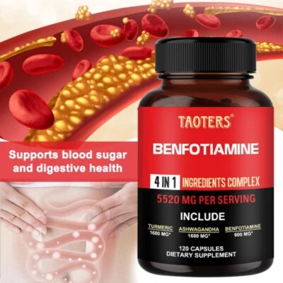 TAOTERS BENFOTIAMINA 600mg capsule ZUCCHERO NEL SANGUE, DIGESTIONE, ANTIOSSIDANTE