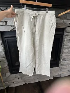 Pantalones Cubavera Para Hombre Talla XL Marfil Mezcla de Lino Cordón Playa Comber - Imagen 1 de 6