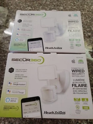 NEW Heath Zenith HZ-9301-WH Secur360 Connected Security Voice & Motion Activated - Image 1 of 4