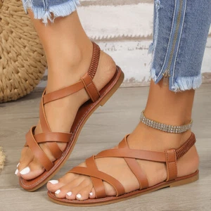 Women Sandals Non Slip Slippers Ladies Vintage Flats Open Toe Strap Beach Shoes - Picture 1 of 16