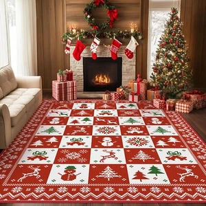 Christmas Area Rug 6x9 for Living Room Bedroom, Machine Washable Rug, Indoor ... - Picture 1 of 7