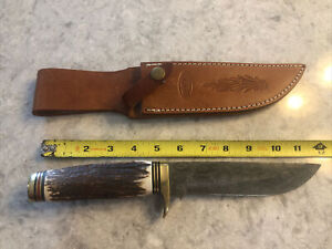 Marbles Damascus Steel 12 inch hunting knife Fixed Blade
