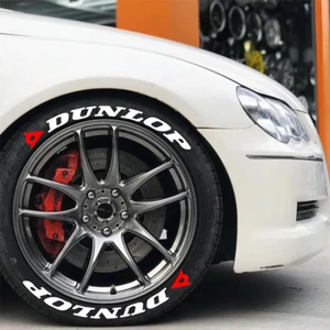 8 Sets Tire Lettering Sticker DUNLOP 1.38'' Font Tall Fpr 15''-24'' Wheels - Picture 1 of 5