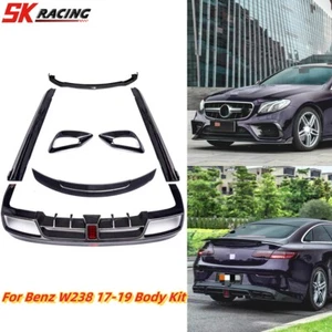 Fits Benz C238 W238 E400 E450 17-19 Real Carbon Fiber Front Rear Body Kits Cover - Imagen 1 de 17