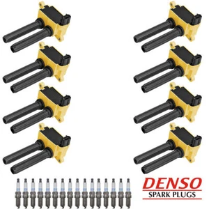 8x Ignition Coil + 16x Denso Platinum Spark Plug For Dodge Durango 5.7L V8 UF504 - Picture 1 of 1