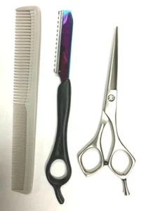 Barber Razor Scissor With Comb And Hair Shaper - Picture 1 of 1