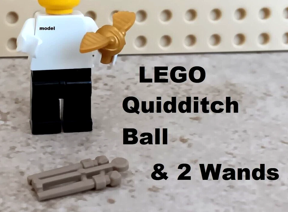 Nuevo LEGO Harry Potter Pelota Deportiva DORADO Quidditch con Varitas Set Bronceado Oscuro Escuela Foto 1 de 1