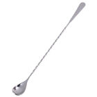 1Pc long handle mixing spoon stainless steel bar cocktail spoon twisted hand  JI