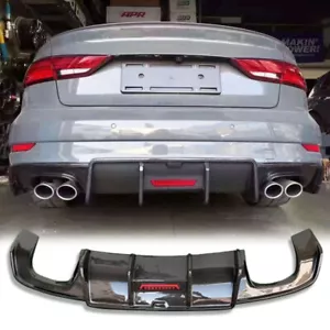 Alerón difusor trasero de fibra de carbono estilo K para Audi S3 A3 Sline sedán 17-20 E - Imagen 1 de 5