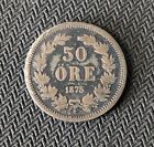 1875 ST Sweden Silver 50 Ore Oscar III KM#740