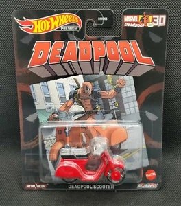 2021 Hot Wheels Premium Marvel Real Riders Deadpool Scooter Marvel 30 Years - Picture 1 of 4