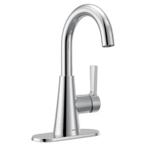 Einhand Hebel hoher Bogen Auslauf Chrom modern mittig Bad Waschbecken Wasserhahn - Bild 1 von 8