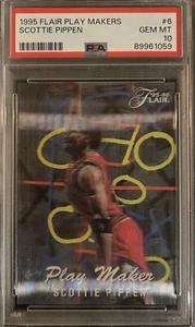 1995 Flair Play Makers #6 Scottie Pippen HOF Chicago Bulls PSA 10 GEM MINT - Picture 1 of 2