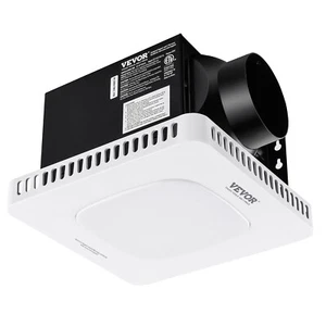 80 CFM Bathroom Exhaust Fan 1.5sones Bath Fan Low Noise with Light - Picture 1 of 12