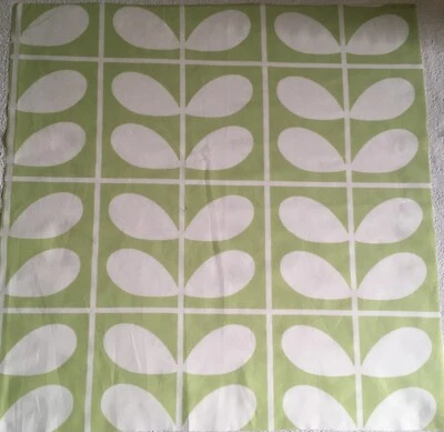 1M 100cm Square Orla Kiely stem grid in Pistachio Green Lightweight Fabric New - Image 1 of 4