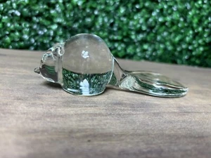 Clear hand blown Glass Beaver Figure Figurine Paperweight Made In Canada 1.5” - Picture 1 of 11