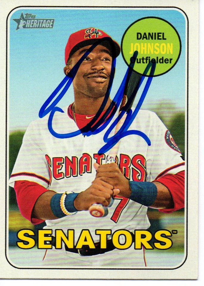Daniel Johnson Harrisburg Senators 2018 Topps Heritage Minors Signed Card - Image 1 of 1