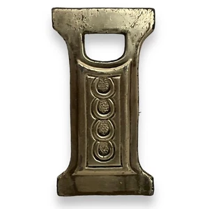 Brass Horseshoe Plaque Hanging Art Good Luck Charm Horse Equestrian - Picture 1 of 7