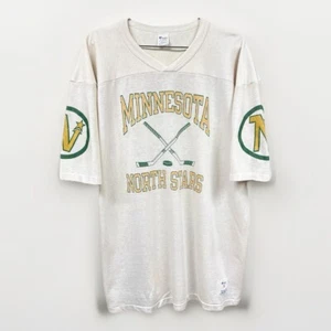 Vintage Minnesota North Stars Hockey Champion Athletic T Shirt White XL NHL - Picture 1 of 20