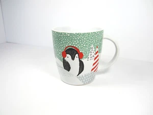 Starbucks Pinguin rote Ohrenschützer weiße Weihnachtsbäume Kaffee Tee Becher 12 oz (113) - Bild 1 von 5