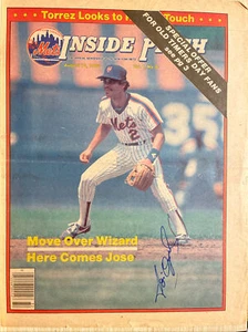 1983 NY Mets Inside Pitch Zeitung signiert Jose Oquendo Rookie RAR - Bild 1 von 3