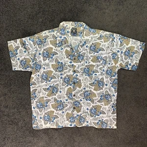KUTA LINES Mens Vintage Aloha Hawaiian Tiki Polynesian Short Sleeve Shirt Size M - Picture 1 of 6