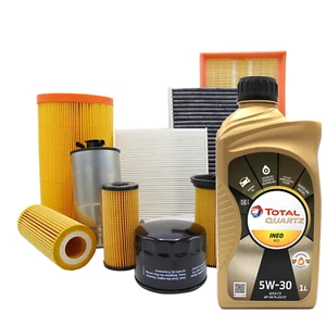 KIT TAGLIANDO PEUGEOT 1.6 HDI 110CV 109CV 66KW 4 FILTRI + 4LT OLIO TOTAL 5W30 - Bild 1 von 3