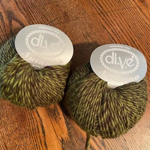 2 feine Merinowolle Italy Di.Ve 2 Ton Grün Twist AUTUNNO Garn Knäuel - Bild 1 von 2