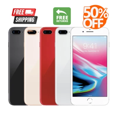 Apple iPhone 8 Plus 64GB iOS WiFi GSM Unlocked Verizon T-Mobile At&t  - Image 1 of 4