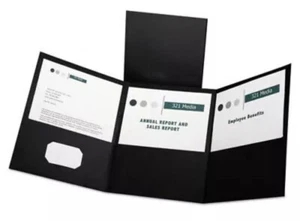 Oxford 59806 150 Blatt dreifach faltbarer Ordner mit 3 Taschen - schwarz (20/Box) neu - Bild 1 von 1