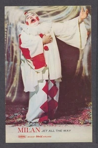 Sabena Airlines 1963 publicidad PPC Milán Italia Pierrot Clown 50L franco aéreo - Imagen 1 de 2