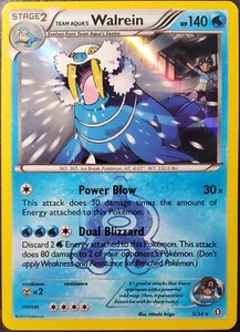 Team Aqua's Walrein 5/34 LP Pokémon Serie Doble Crisis - Imagen 1 de 2