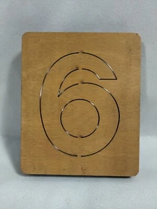 Number 6 Accu-Cut Accucut Ellison Educational Wooden Dies  - 5x6 Arts Crafts - Picture 1 of 6