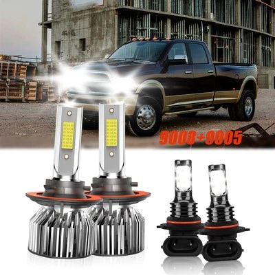For Dodge Ram 5500 2008-2010 LED Headlight High/Low Bulbs + Fog Light 6000K - Image 1 of 4